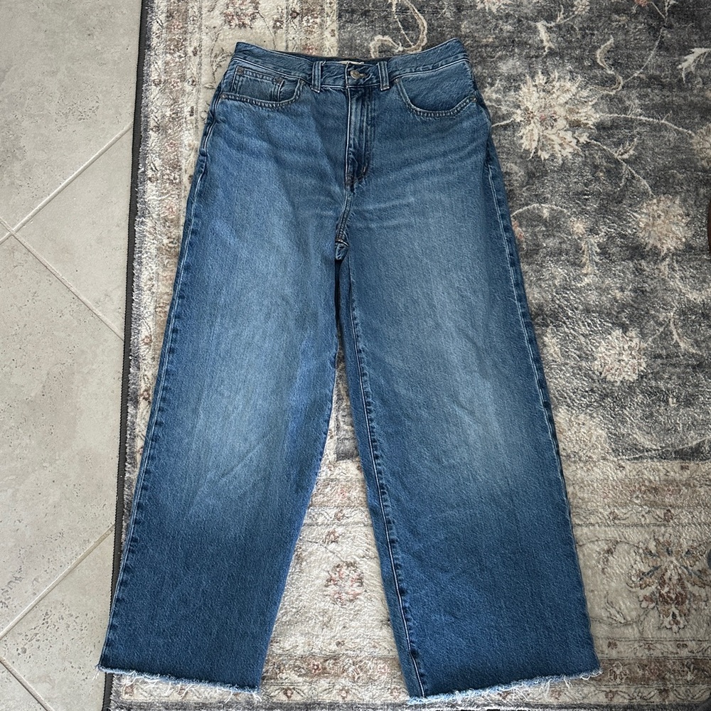 Madewell Super Wide-Leg Jeans in Medium Blue Wash